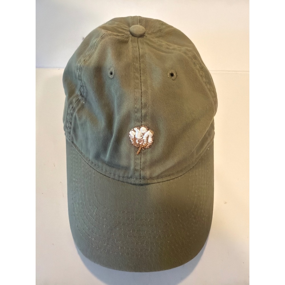Southern Fried Cotton Olive Green Baseball Cap Dad Hat Adjustable Cotton Boll